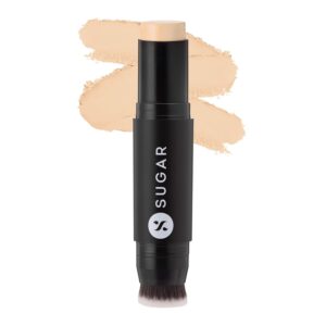 SUGAR Cosmetics Ace Of Face Foundation Stick With In-Built Brush | Lasts 24Hrs | Waterproof & Full Coverage | Panstick Matte, All Skin Type
